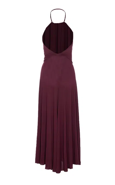 Alaïa Alaia Women Cross Dress Viscose Long Dress In Burgundy
