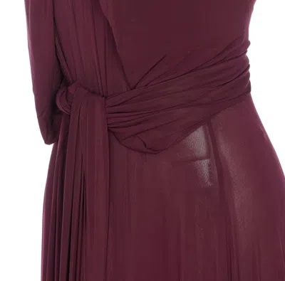 Alaïa Alaia Women Cross Dress Viscose Long Dress In Burgundy
