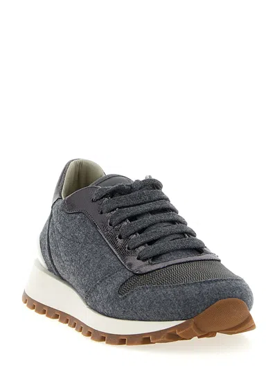 Brunello Cucinelli Runners Precious Toe Sneakers