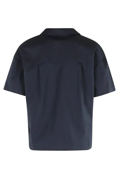 Woolrich Poplin Blouse In Blue