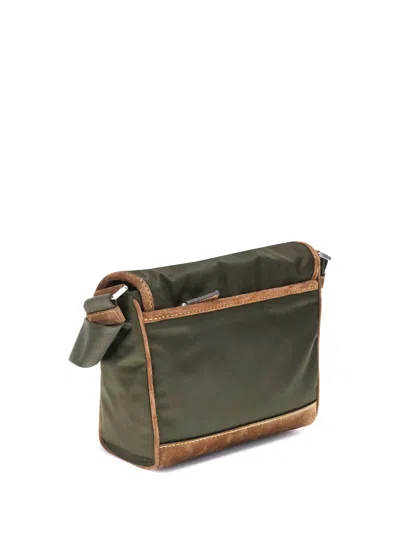 Prada Men Re-nylon And Leather Medium Shoulder Bag In Green
