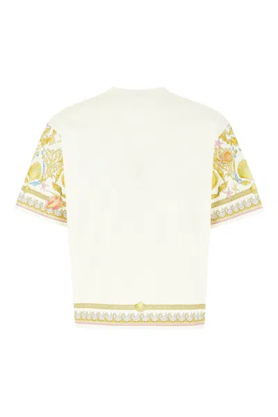 Versace Baroque Underwater Cropped T-shirt In Multi