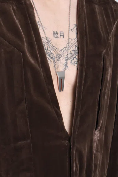 Rick Owens Jewelry In Silver Brass In Metallic