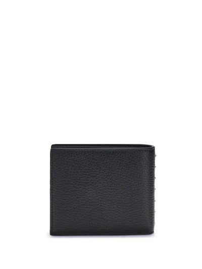 Valentino Rockstud Textured Studded Bi-fold Wallet