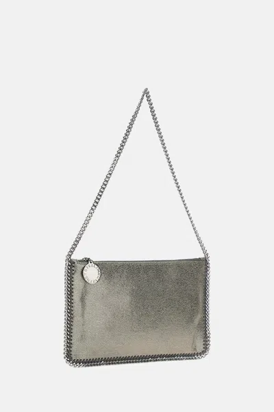 Stella Mccartney Falabella Pochette Bag In Silver