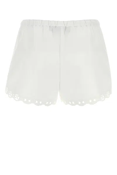 Gucci White Poplin Shorts
