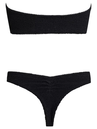 Hunza G Bandeau Top With Bow Detail And High-cut Bottoms