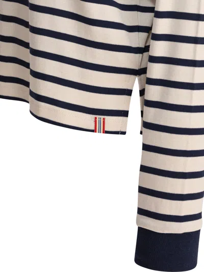 Ines De La Fressange Blue Cotton T-shirt In Multi
