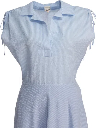Ines De La Fressange Light Blue Cotton Dress In Blue