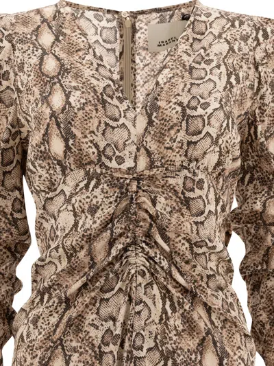 Isabel Marant Albini Python Print Silk Midi Dress