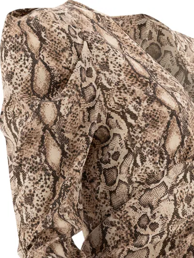 Isabel Marant Albini Python Print Silk Midi Dress