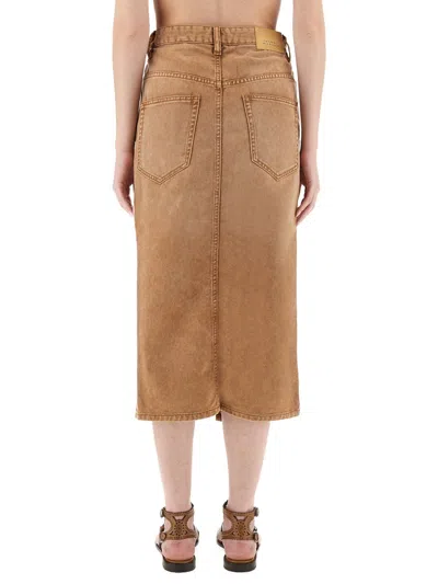 Isabel Marant Beige Lyocell Cotton Jeans In Brown
