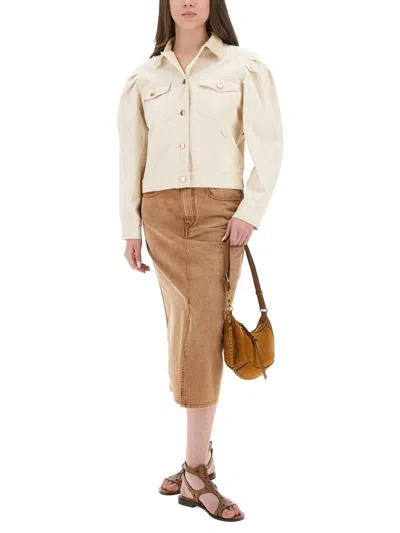 Isabel Marant Beige Lyocell Cotton Jeans In Brown