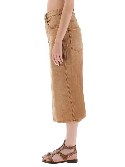 Isabel Marant Beige Lyocell Cotton Jeans In Brown