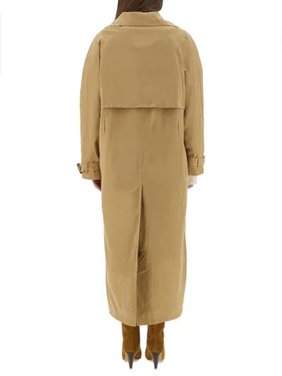 Isabel Marant Elea Nylon Trench Coat In Brown