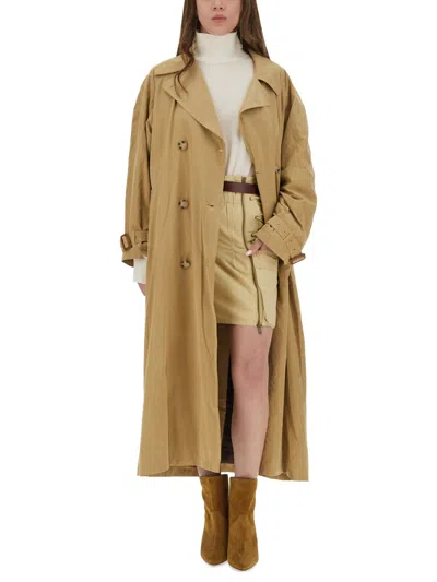 Isabel Marant Elea Nylon Trench Coat In Brown