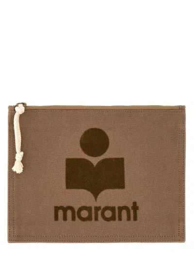 Isabel Marant Brown Cotton Clutches