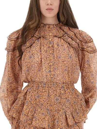 Isabel Marant Étoile Isabel Marant Etoile  Christa Blouse With Tapestry Print In Multi