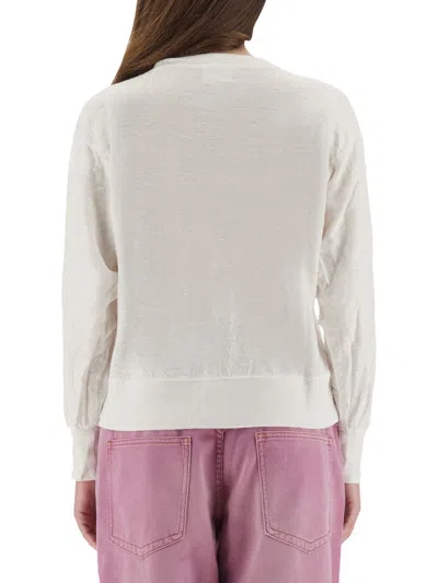 Isabel Marant Étoile Isabel Marant Etoile White Linen Sweater In White