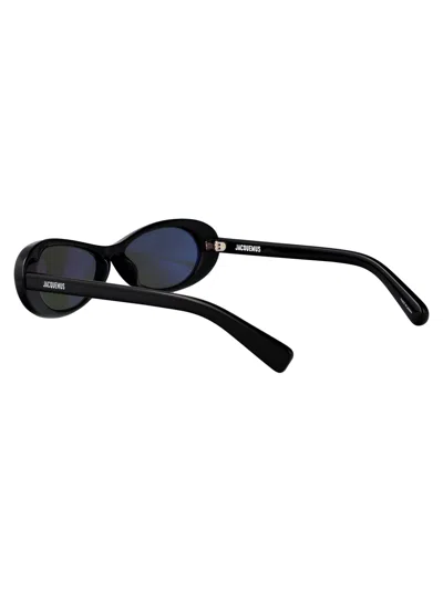 Jacquemus Oval-frame Sunglasses In Black