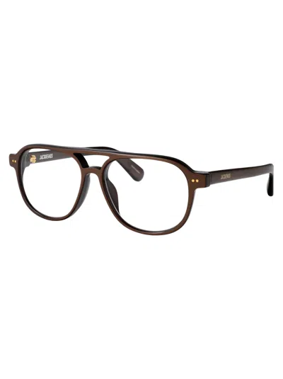 Jacquemus Pilot-frame Glasses In Brown