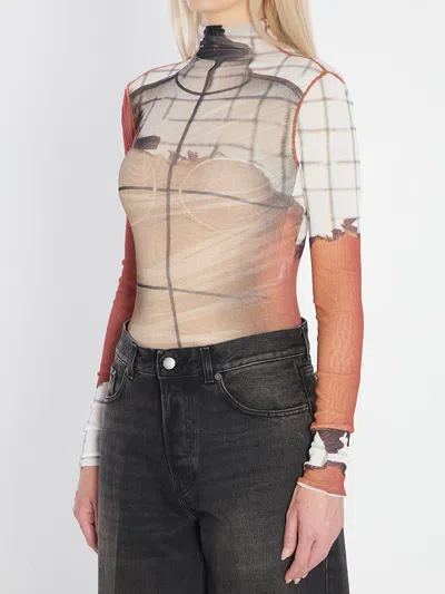 Jean Paul Gaultier Multicolor The Fire Bodysuit In Multi