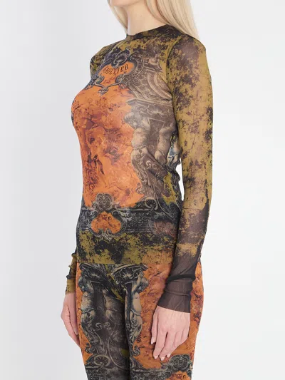Jean Paul Gaultier Printed Tops In Multi