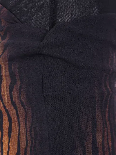 Jean Paul Gaultier Animal Print High Waist Sheer Overlay Skirt