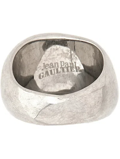 Jean Paul Gaultier Silver Brass Rings In Metallic