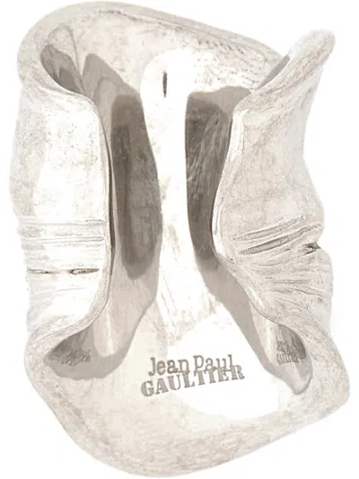 Jean Paul Gaultier Silver Brass Rings In Metallic
