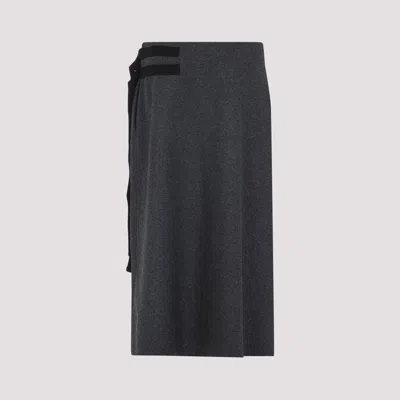 Jil Sander Flannel Skirt In Black
