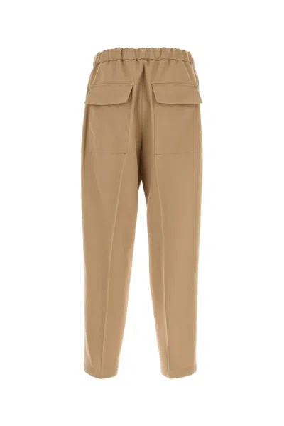 Jil Sander Light Brown Wool Pant In Brown
