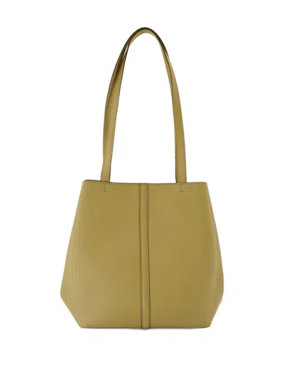 Vanessa Bruno Large Calfskin Tote Bag In Green