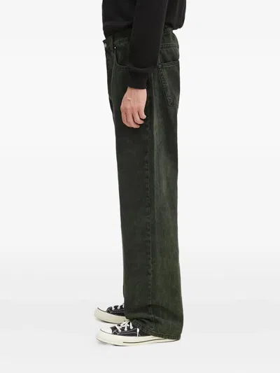 Aries Logo-patch Jeans In Black