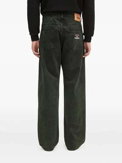 Aries Logo-patch Jeans In Black