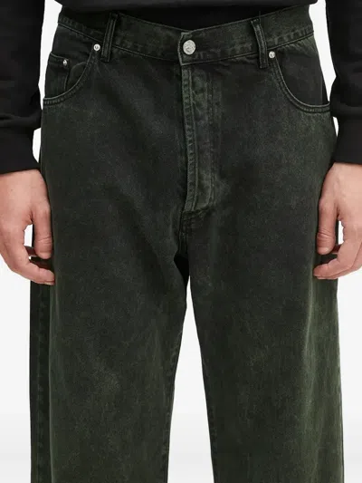Aries Logo-patch Jeans In Black