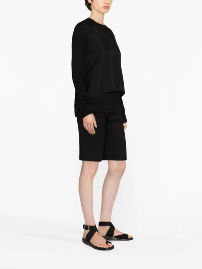 Jil Sander Black Wool Sweatshirt