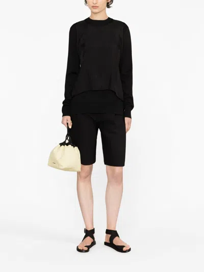 Jil Sander Black Wool Sweatshirt
