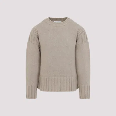 Jil Sander Sand Stone Cashmere Long Sleeves Cn Sweater In Neutral