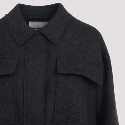 Jil Sander Shirt-style Casual Jacket In Blue