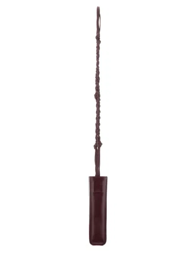 Jil Sander Burgundy Small Tangle Shoulder Bag In Burgundy