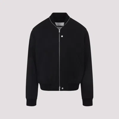 Jil Sander Zip-up Bomber Jacket In Black