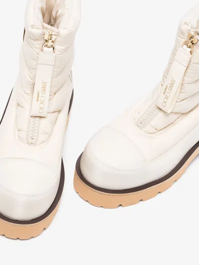 Jimmy Choo White Rubber Boots