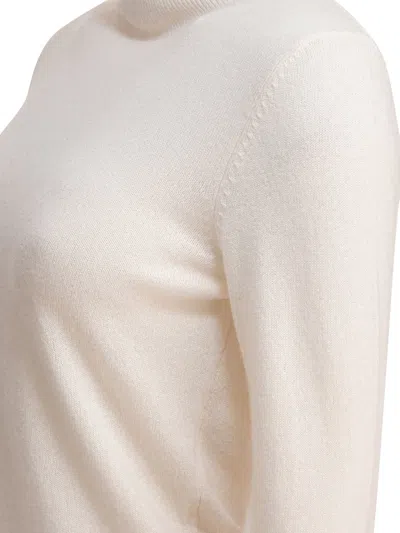 Kangra Cashmere Turtleneck Sweater With Cropped Hem In Neutral