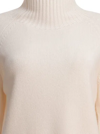 Kangra Cashmere Knit Sweater With Ribbed Turtleneck In Neutral