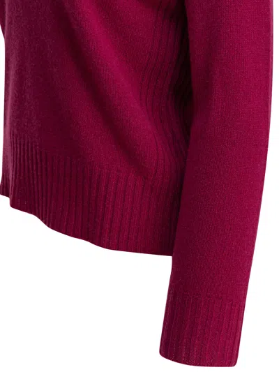 Kangra Cashmere Kangra Ribbed Turtleneck Knitwear In Rich Purple In Burgundy