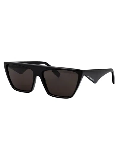 Karl Lagerfeld Modified Rectangle Sunglasses In Black