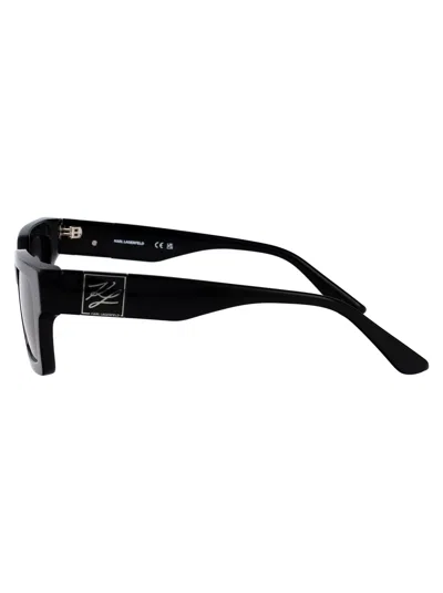 Karl Lagerfeld Black Acetate Sunglasses In Black