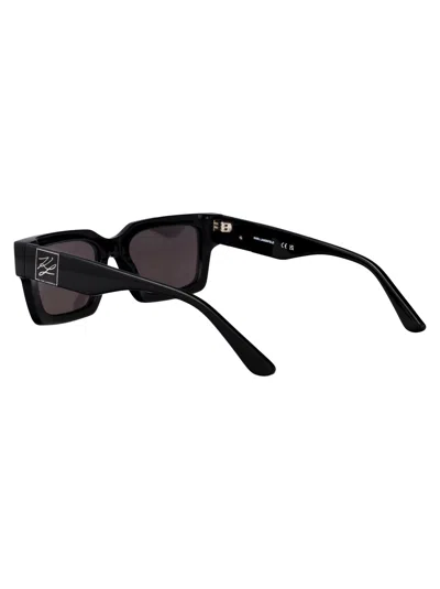 Karl Lagerfeld Black Acetate Sunglasses In Black