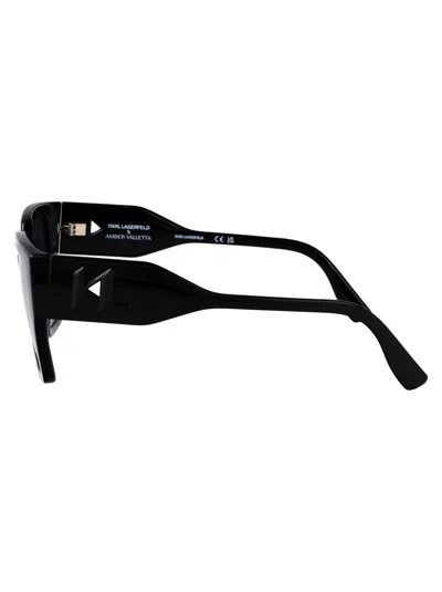 Karl Lagerfeld Rectangular Sunglasses Kl6098 S 1 In Black
